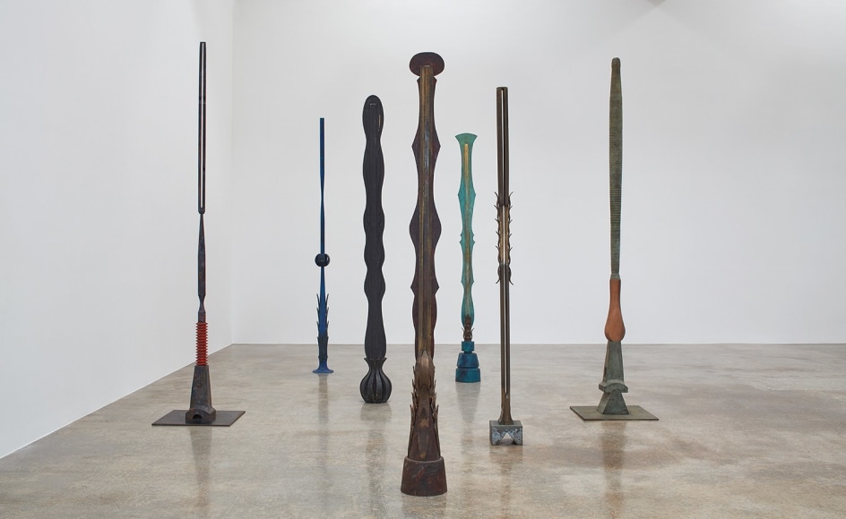 Installation view of &quot;Beverly Pepper: Selected Works 1968 - 2015&quot; at Kayne Griffin Corcoran, Los Angeles.