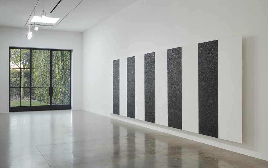 Installation view of Mary Corse: Then and Now at Kayne Griffin Corcoran, Los Angeles