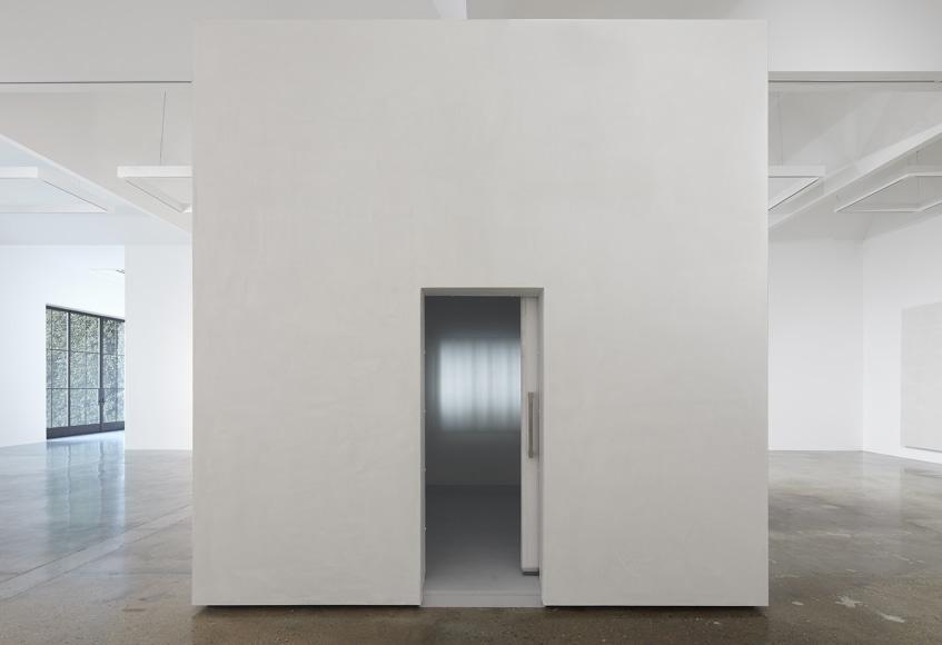 Installation view of Mary Corse: Then and Now at Kayne Griffin Corcoran, Los Angeles