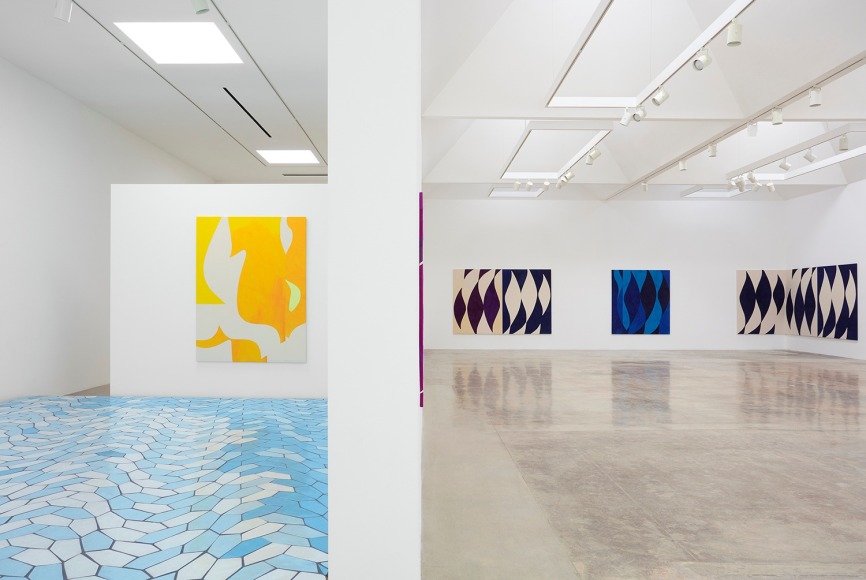 Installation view of &quot;Sarah Crowner: Landscape,&quot; 2021, at Kayne Griffin, Los Angeles