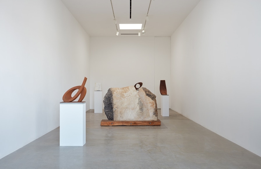 Installation view of &quot;Beverly Pepper: Selected Works 1968 - 2015&quot; at Kayne Griffin Corcoran, Los Angeles.