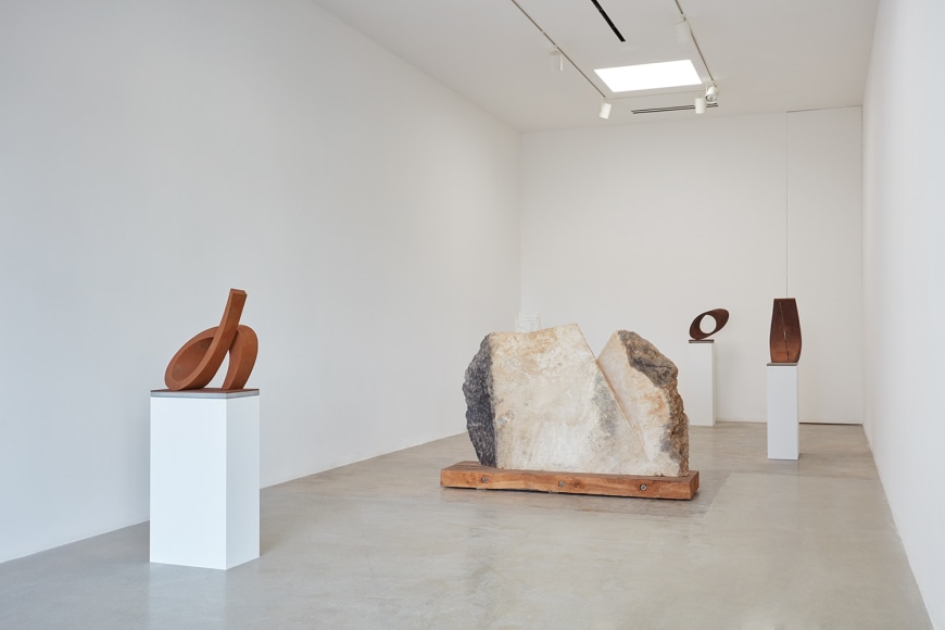 Installation view of &quot;Beverly Pepper: Selected Works 1968 - 2015&quot; at Kayne Griffin Corcoran, Los Angeles.