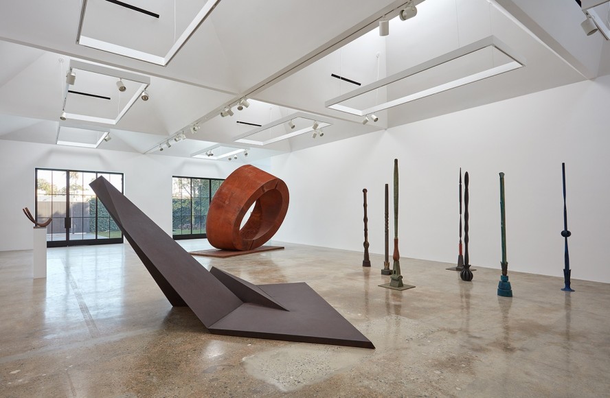 Installation view of &quot;Beverly Pepper: Selected Works 1968 - 2015&quot; at Kayne Griffin Corcoran, Los Angeles.