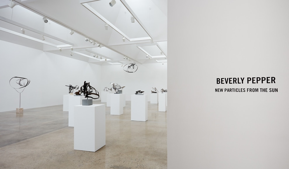 Installation view of &quot;Beverly Pepper: New Particles From The Sun&quot; at Kayne Griffin Corcoran, Los Angeles