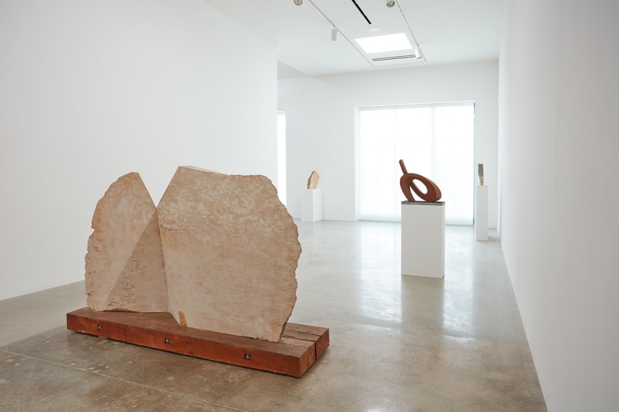 Installation view of &quot;Beverly Pepper: Selected Works 1968 - 2015&quot; at Kayne Griffin Corcoran, Los Angeles.