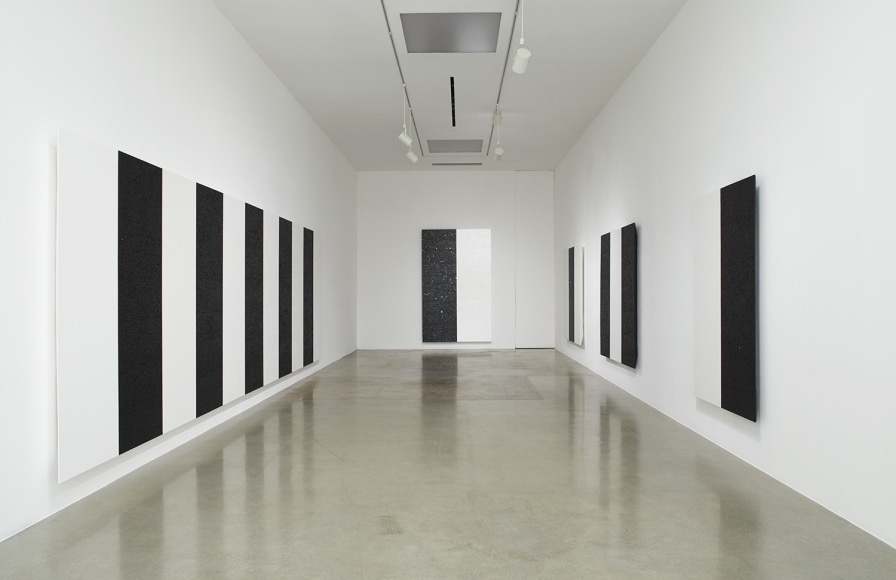 Installation view of Mary Corse: Then and Now at Kayne Griffin Corcoran, Los Angeles