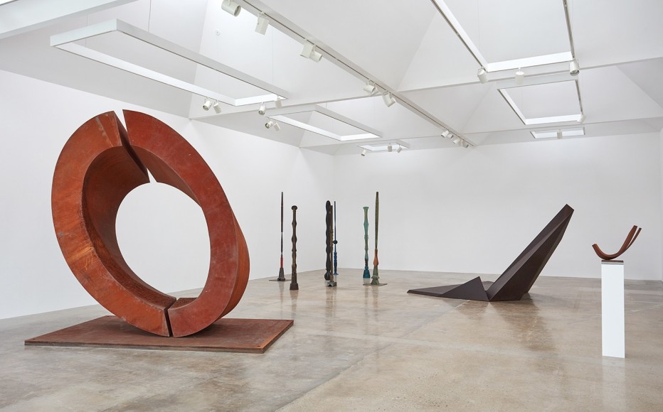 Installation view of &quot;Beverly Pepper: Selected Works 1968 - 2015&quot; at Kayne Griffin Corcoran, Los Angeles.