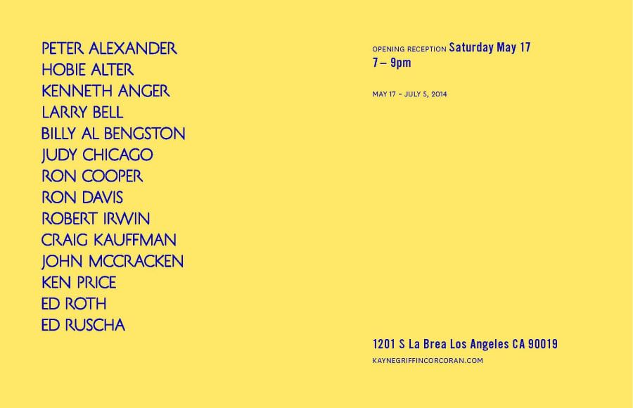 Surface to Air: Los Angeles Artists of the 60's and the Materials That They Used