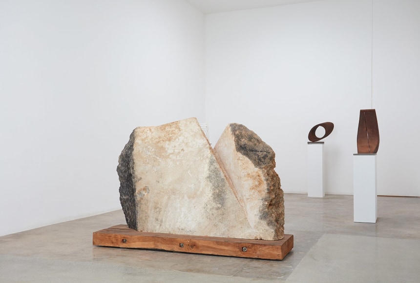 Installation view of &quot;Beverly Pepper: Selected Works 1968 - 2015&quot; at Kayne Griffin Corcoran, Los Angeles.