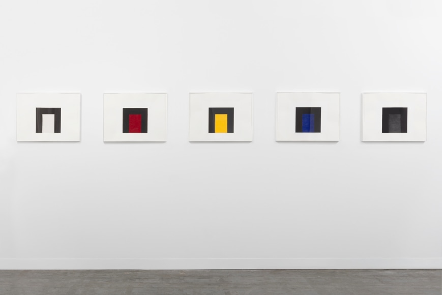 Installation view of Mary Corse's solo-booth at the Armory Show 2018