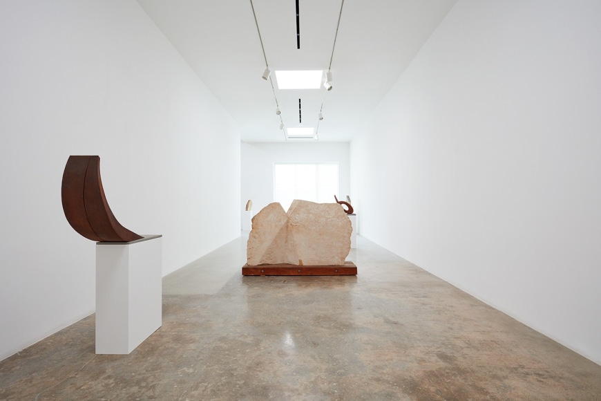 Installation view of &quot;Beverly Pepper: Selected Works 1968 - 2015&quot; at Kayne Griffin Corcoran, Los Angeles.