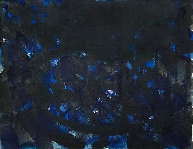 Norman Bluhm (1921-1999) Untitled (Blue and Black), circa 1955