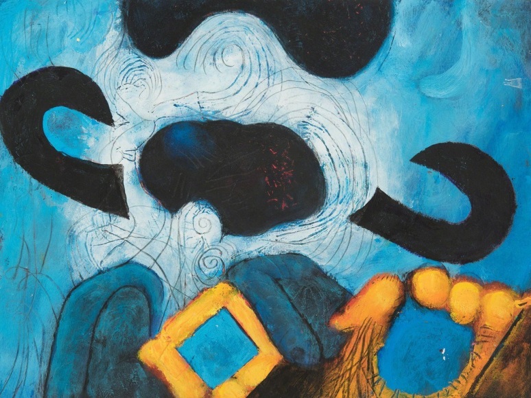 William Scharf, Young Shepherd Moves His Sheep Away From The Storm, 2007