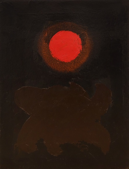 Adolph Gottlieb (1903-1974) Brown on Black, 1970