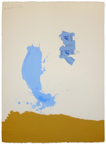 Robert Motherwell (1915-1991) In Blue Ochre with Gauloises, 1967