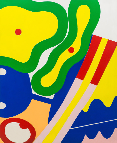 Knox Martin (b. 1923) Woman&rsquo;s Face (Green Eyelids, Blue Nose), 1972