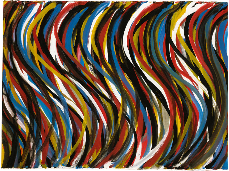 Sol LeWitt (1928-2007) Irregular Vertical Brushstrokes with Colors Superimposed, 1993