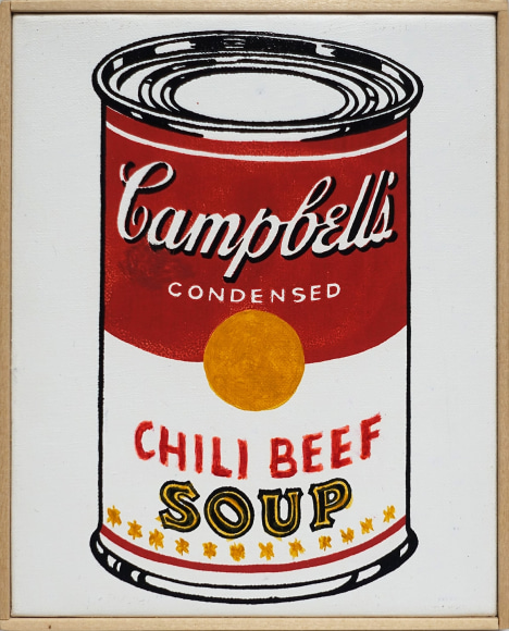 Richard Pettibone (b. 1938) Andy Warhol, 'Campbells Soup Can, / Chili Beef,' 1962, 2014