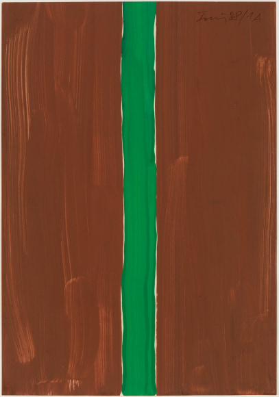 G&uuml;nther F&ouml;rg (1952-2013) Untitled (brown-green), 1988