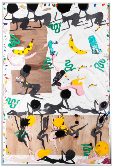 Devin Troy Strother - contemporary ikea part 1: nigga there's abstraction, snakes, and bananas in here, and where the fuck is rauschenberg at? 2016 - Hollis Taggart