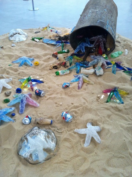 Nabil Nahas. Detail. Untitled 2011. Glass and metal box. 56 x 100 x108 cm. Venice Projects. Venice Italy