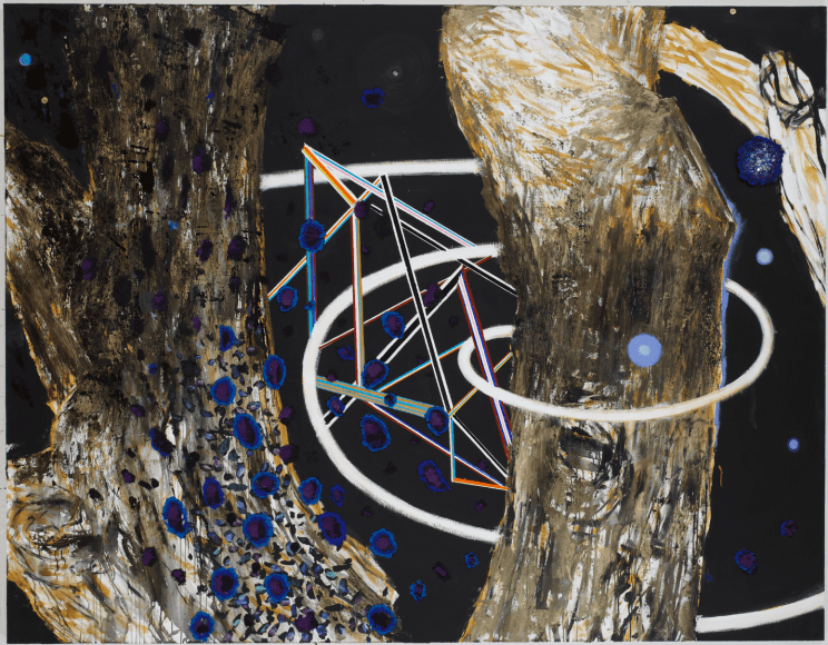 Nabil Nahas Untitled 2015. Acrylic on canvas 7x 9 feet (213 x 274 cm)