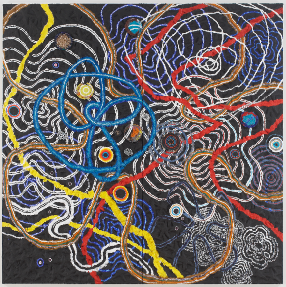 Nabil Nahas . peekaboo, 2013, Acrylic on canvas. Ditych 120 x 120 inches ( 304.8 x 304.8 cm ). Collection of the High Museum of Art, Atlanta georgia.