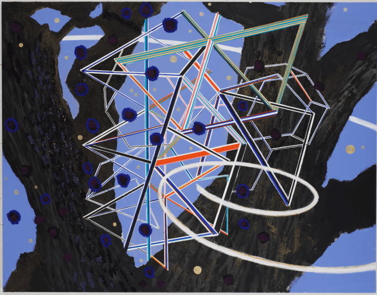 Nabil Nahas. Untitled 2016. Acrylic on canvas .7 x 9 feet ( 213 x 274 cm)