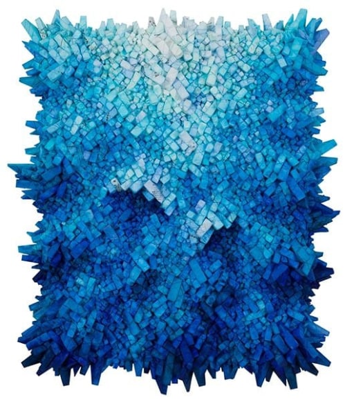 Chun Kwang Young, Aggregation 19 - JU45, 2019, mixed media with Korean mulberry paper, 116 x 100 cm (45.8 x 39.4 inches)