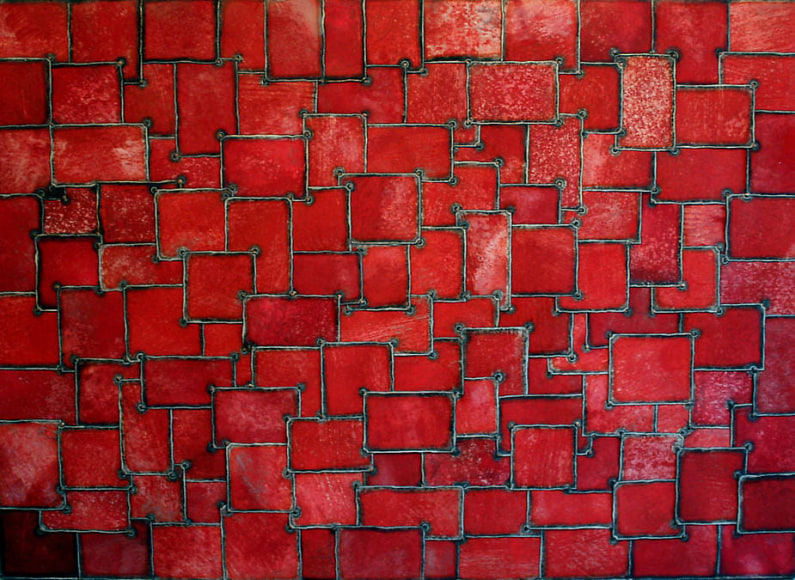 Nathan Slate Joseph, Buchara, 2007, pure pigment on galvanized steel, 84 x 60"