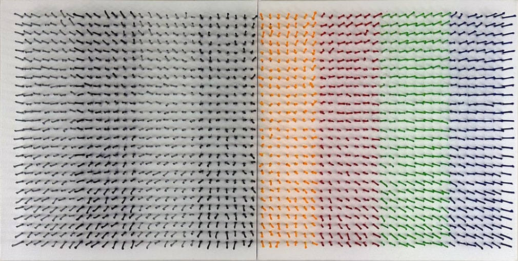 Osi Audi, Goosebumps 10, 2024, yarn on canvas, 38.1 x 76.2 x 6.4 cm (15 x 30 x 2.5 inches)