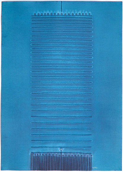 Aguna II, 2008, Ink and dye on paper, 55 x 39&quot;