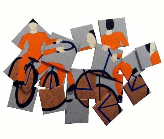 Susan Weil, Bicircle, 2007, Acrylic on canvas, 56 x 83&quot;