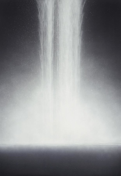 Hiroshi Senju, Waterfall, 2009, Natural pigments on Japanese mulberry paper, 162.1x112.1cm