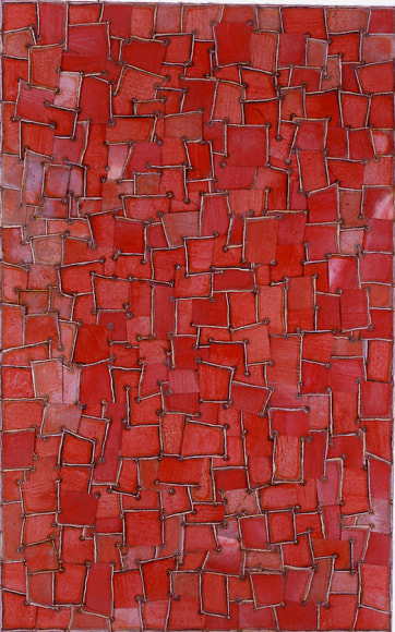 Time for Prayer, 2003, Pure pigment on galvanized steel, 96 x 96&quot;