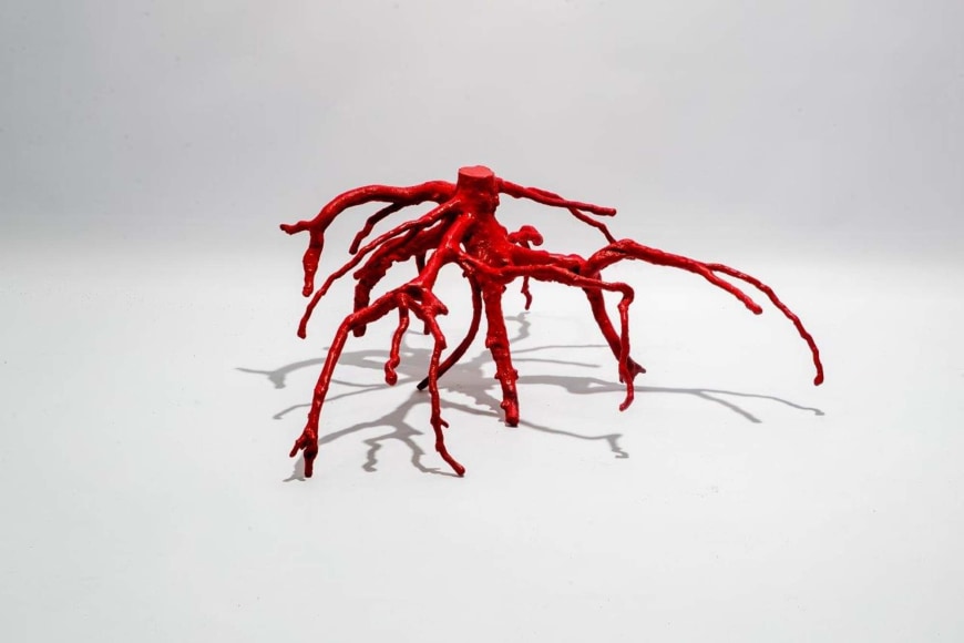 Steve Tobin, Untitled, cast and painted bronze, 25.4 x 61 x 53.3 cm (10 x 24 x 21 inches)