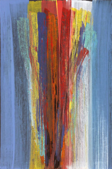 Blues for Amjad, 2008, Acrylic on linen, 41.5 x 27.5&quot;