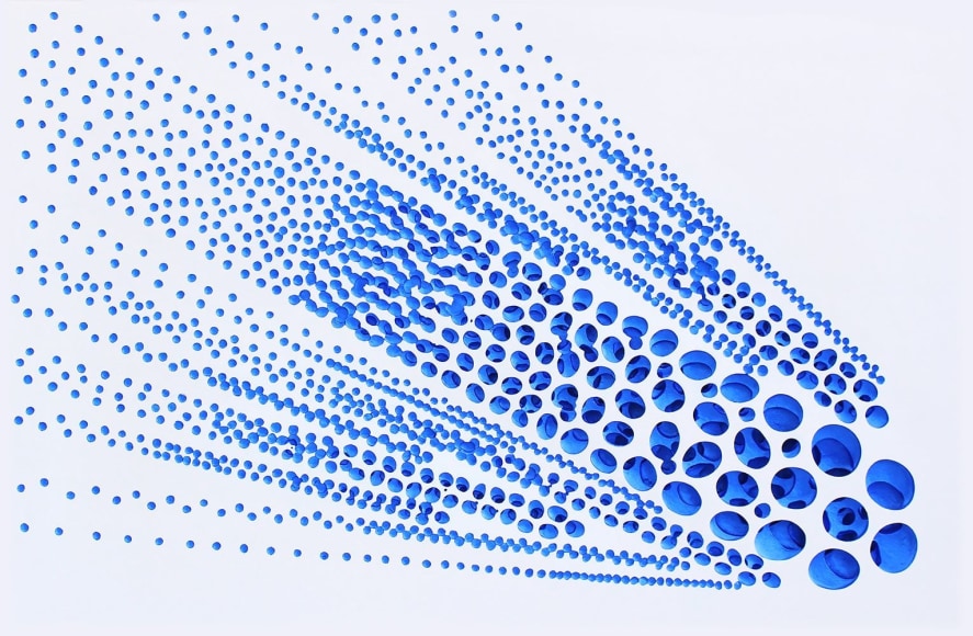 Kim Jaeil, Vestige (ray-blue), 2019, acrylic on fiberglass resin