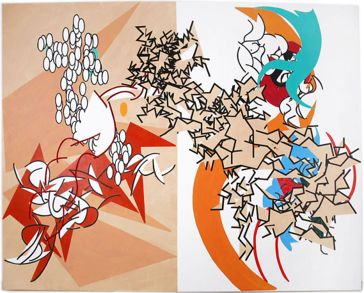 Book XII: The Wanderings of Odysseus, 2003, Acrylic on canvas, 100 x 127&quot;