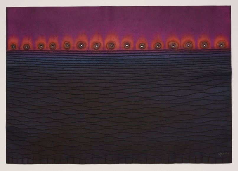 Sohan Qadri, Chinmaya I, 2007, ink and dye on paper, 69 x 99 cm (27 x 39 inches)