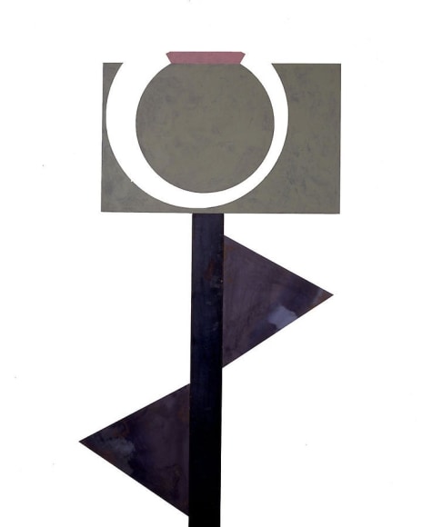 Merrill Wagner,  Thistle , 2006, Rust preventative paint on steel, 90 x 47.5"
