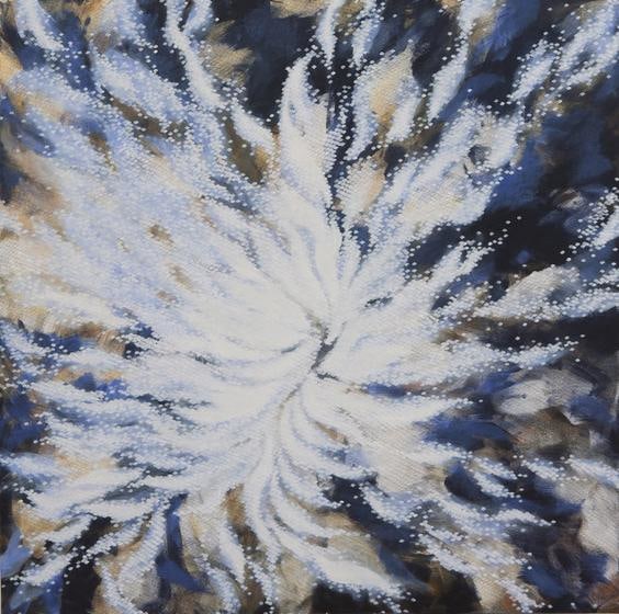 , Hosook Kang, Water, 2011, acrylic on canvas, 60 x 60 inches / 152.4 x 152.4 cm.