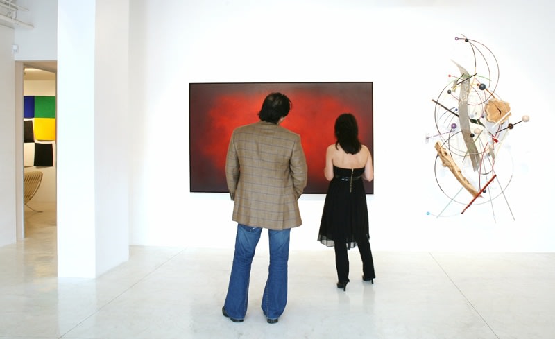 Sundaram Tagore Gallery Beverly Hills, Group Show, Artist Exhibited Left to Right: Natvar Bhavsar, Fre Ilgen.
