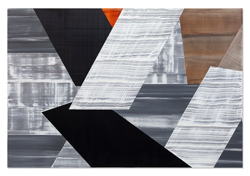 Ricardo Mazal, SP Black 1, 2019, oil on linen, 195.6 x 287 cm (77 x 113 inches)