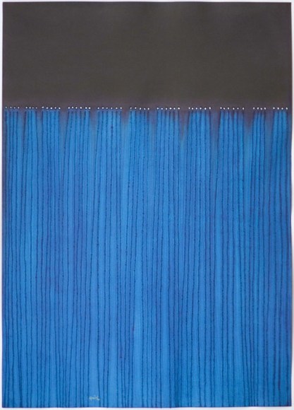 Sohan Qadri,&nbsp;Nitya, 2008, ink and dye on paper,&nbsp;55 x 39 inches/139.7 x 99.1 cm