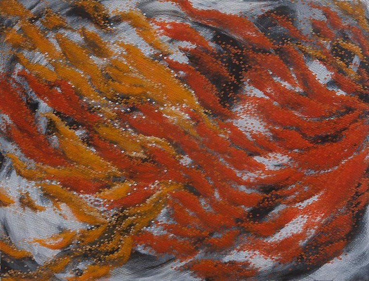 The Dance, 2011, acrylic on canvas, 48 x 63 inches