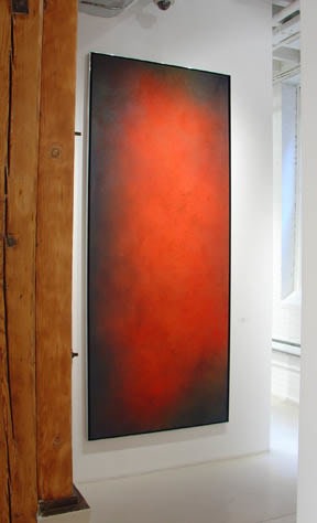 Natvar Bhavsar,  KONARAK I , 1977-78, Pure pigment on canvas, 108 x 44.5&quot;