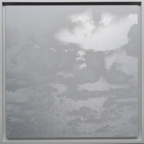 Miya Ando, October Cloud 2.2.3, 2018, ink and dye on aluminum composite, 61 x 61 cm (24 x 24 inches)