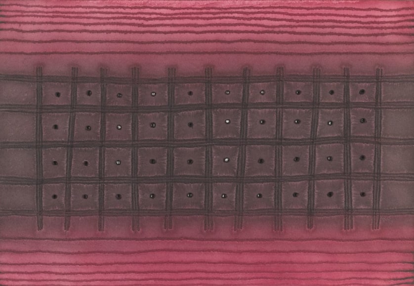 Sohan Qadri, Untitled, 2001, ink and dye on paper, 69.9 x 99.1 cm (27.5 x 39 inches)