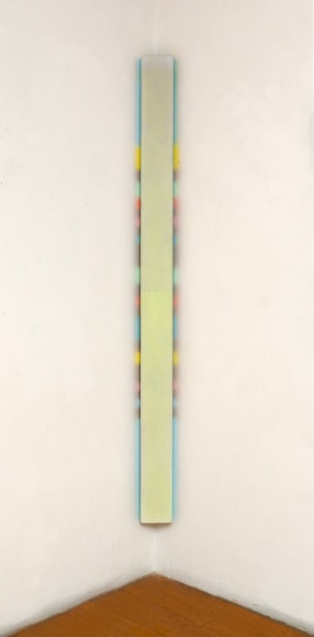 Robert Yasuda, Chronology, 2022, acrylic on fabric on wood, 203.2 x 14 centimeters (80 x 5.5 inches)
